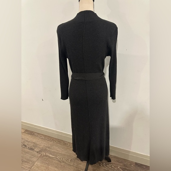 Calvin Klein Elegant Black/Grey Knit Dress L sweater dress - Picture 4 of 7